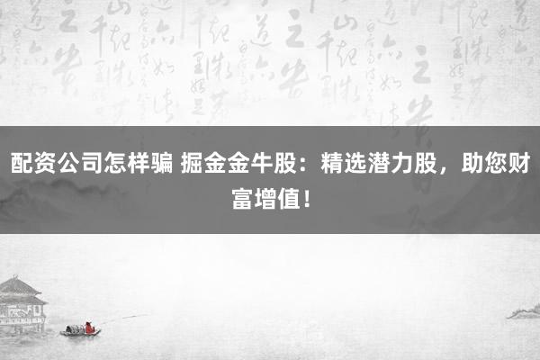 配资公司怎样骗 掘金金牛股：精选潜力股，助您财富增值！